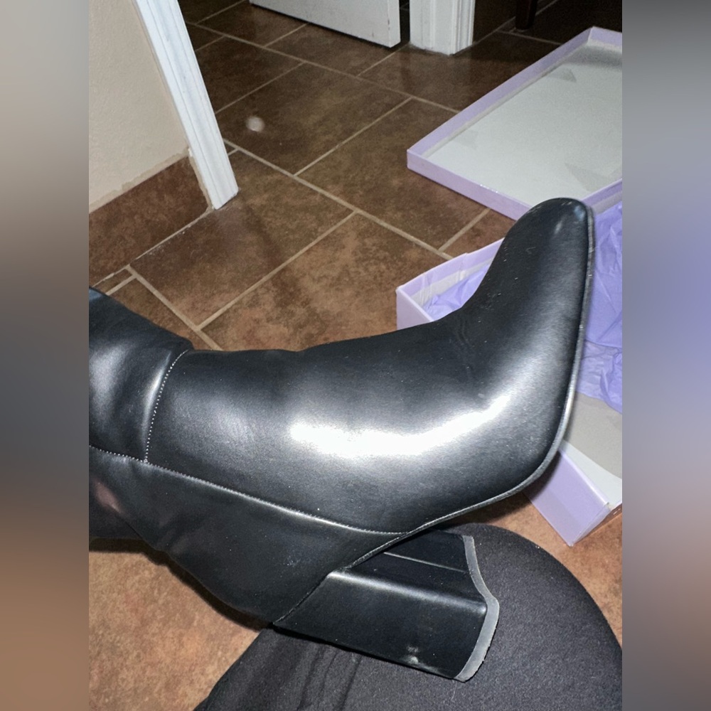 Madden Girl William Black Knee-High Boots - Picture 6 of 9